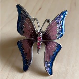 Stretchy Metal Butterfly Ring